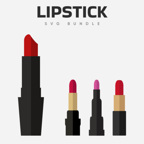 A variety of lipsticks in shape and color.