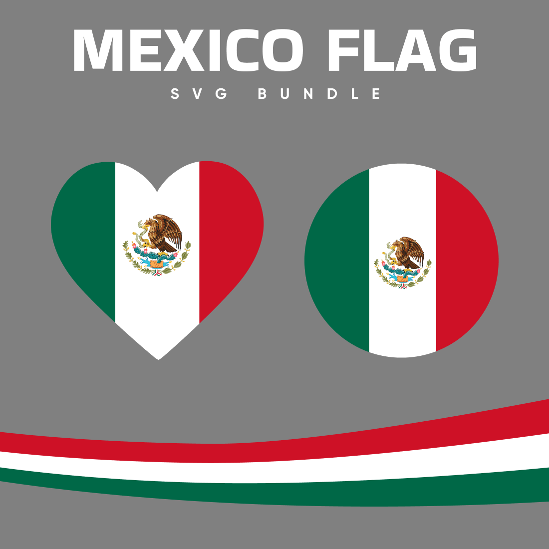 Mexico Flag Includes Green, White and Red Colors.