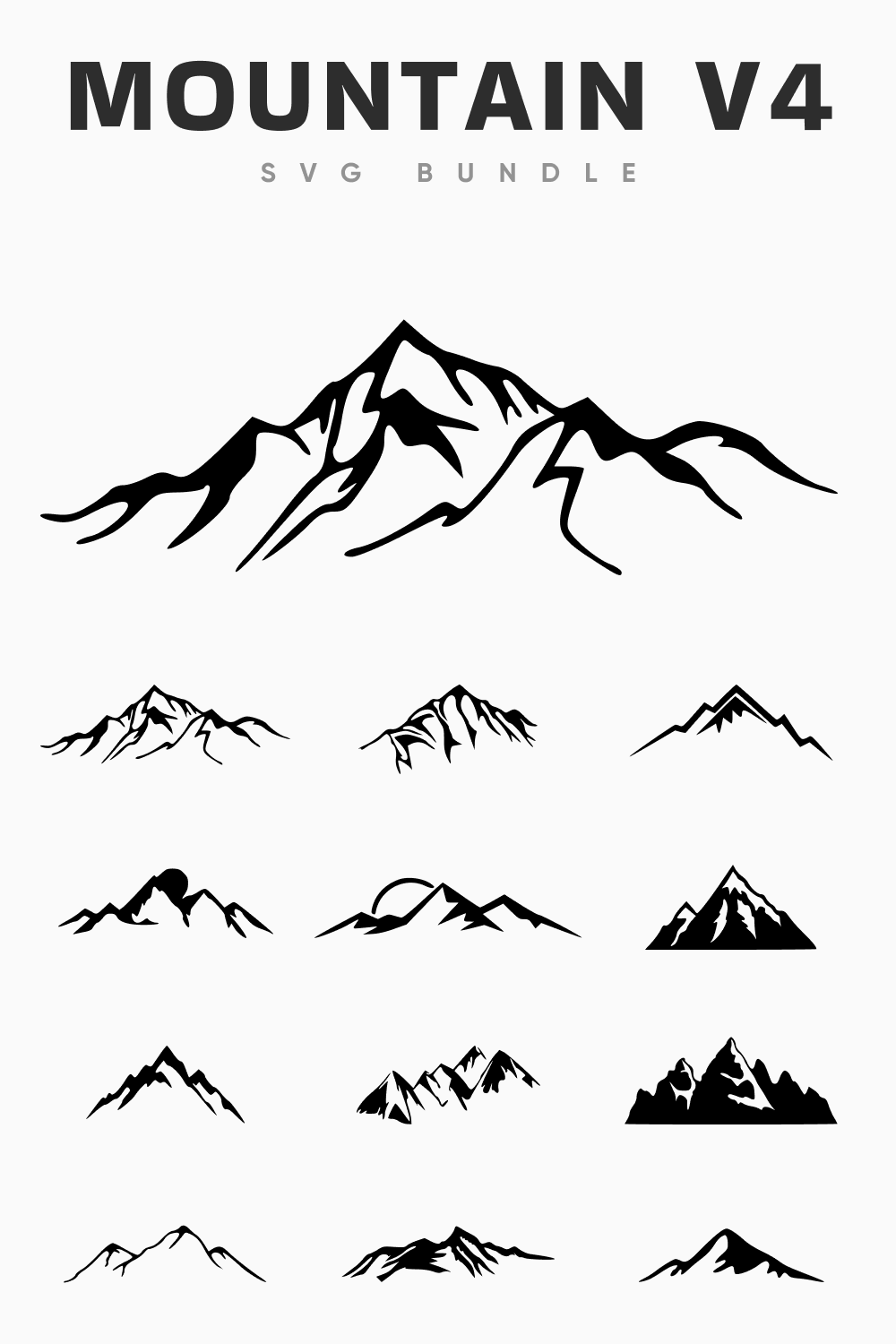 Different mountains with different layout and shape.