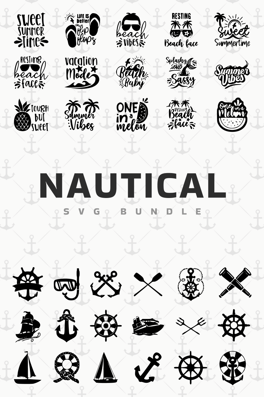 Many Nautical Inskription and other Symbol.