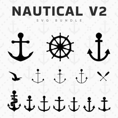 First Square Picture Nautical V2 SVG Bundle.