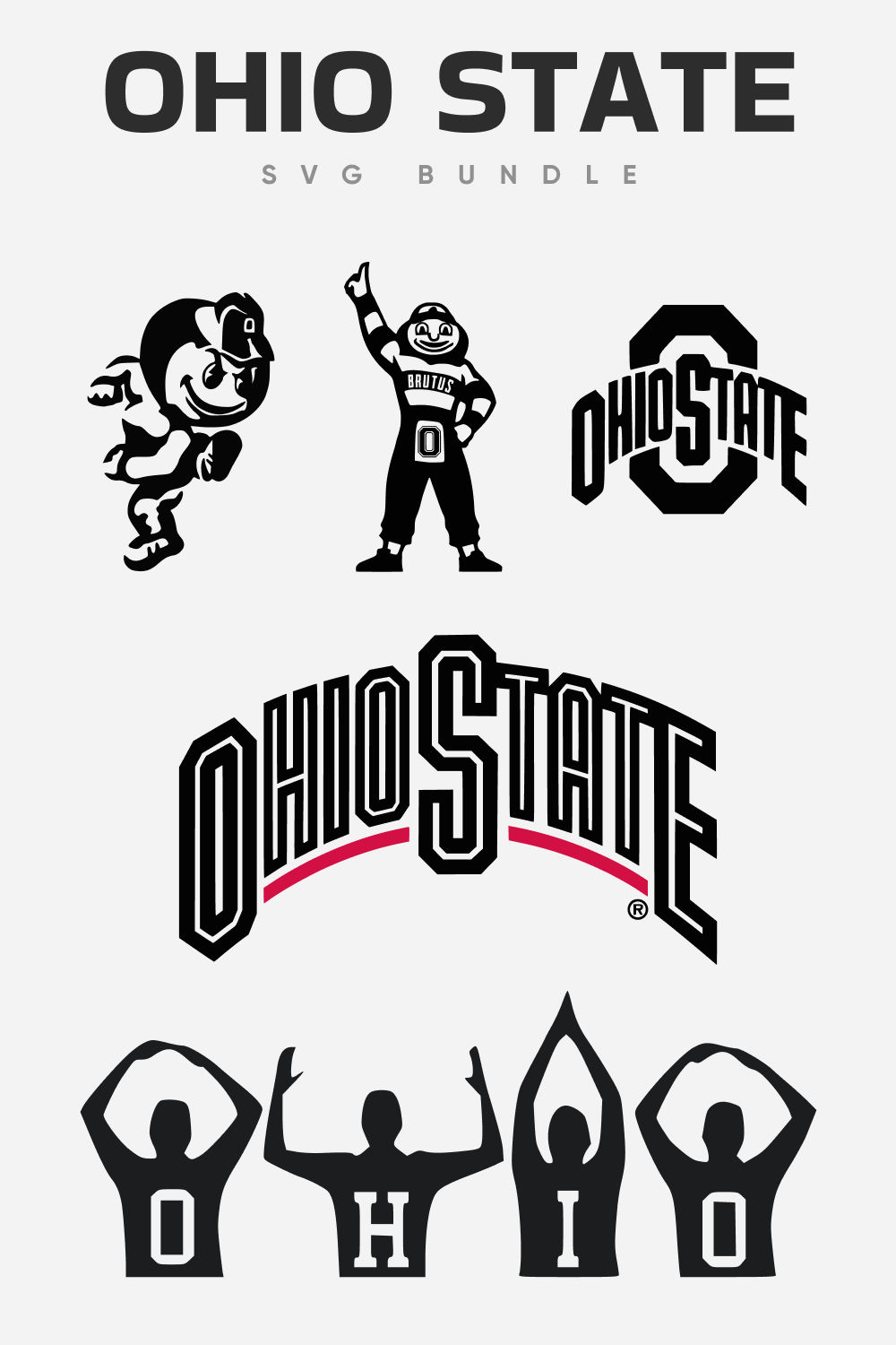 ohio state logo black and white