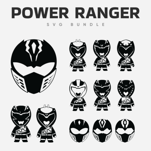 Strong power ranger svg bundle.