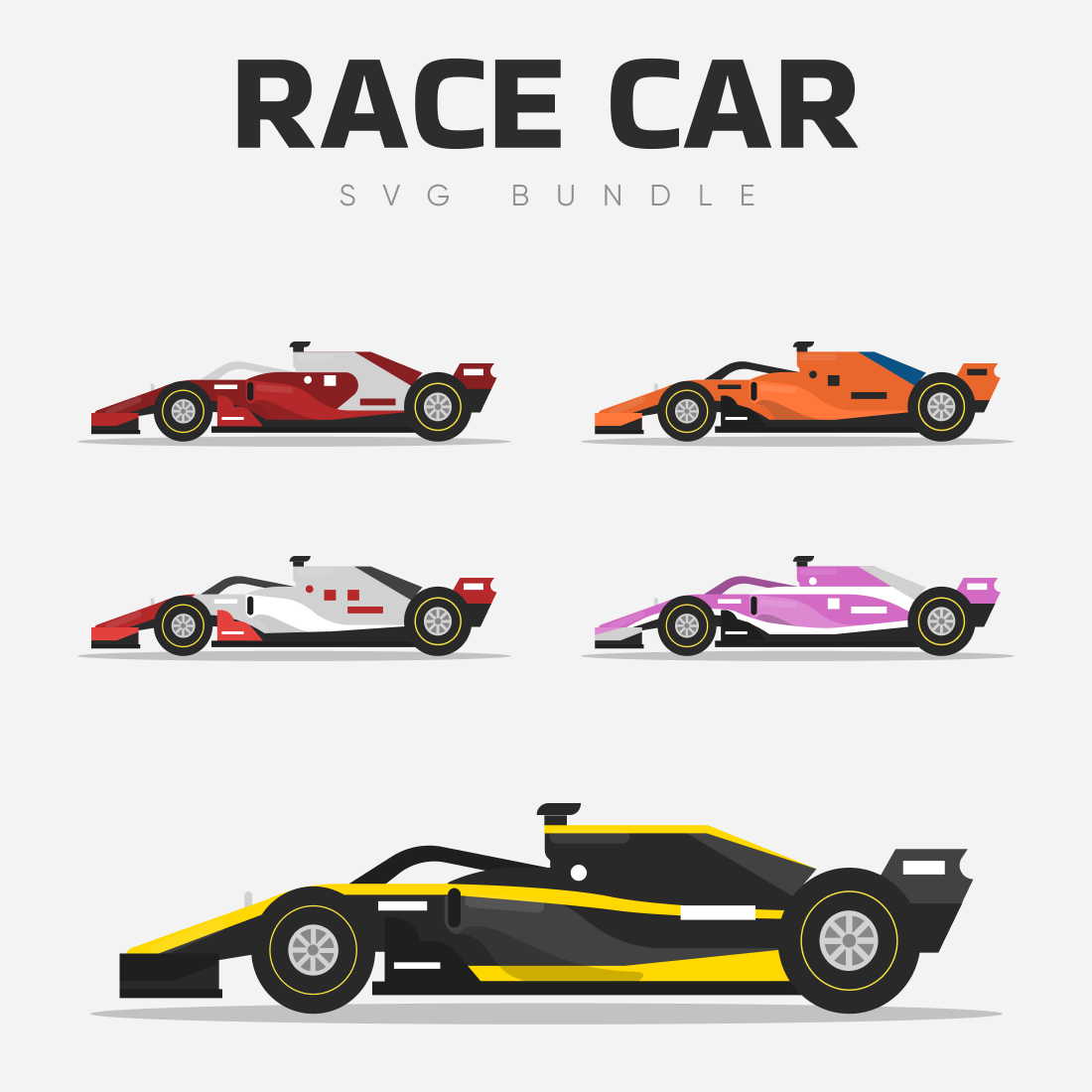 Beauty car race SVG bundle.