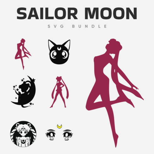 Sailor Moon - SVG Bundle Preview.