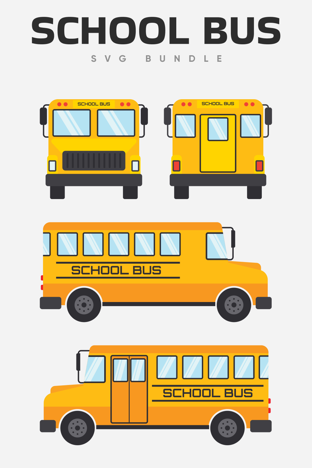 School bus SVG bundle.