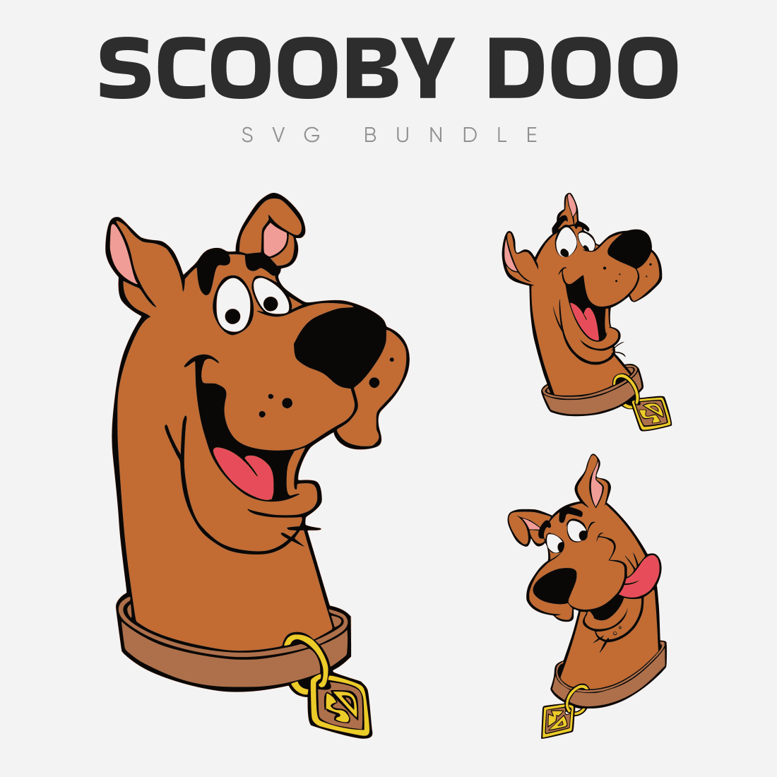 Head of Scooby Doo SVG Bundle.