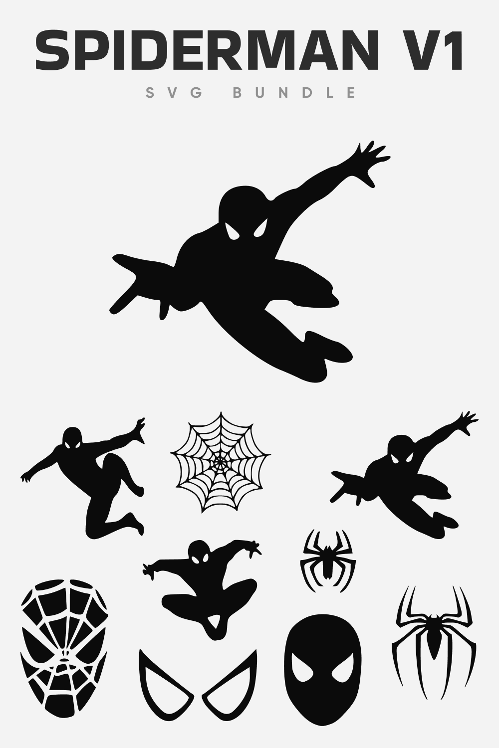 Cricut Spiderman SVG bundle preview.