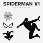 Monochrome pictures spiderman v1 SVG.