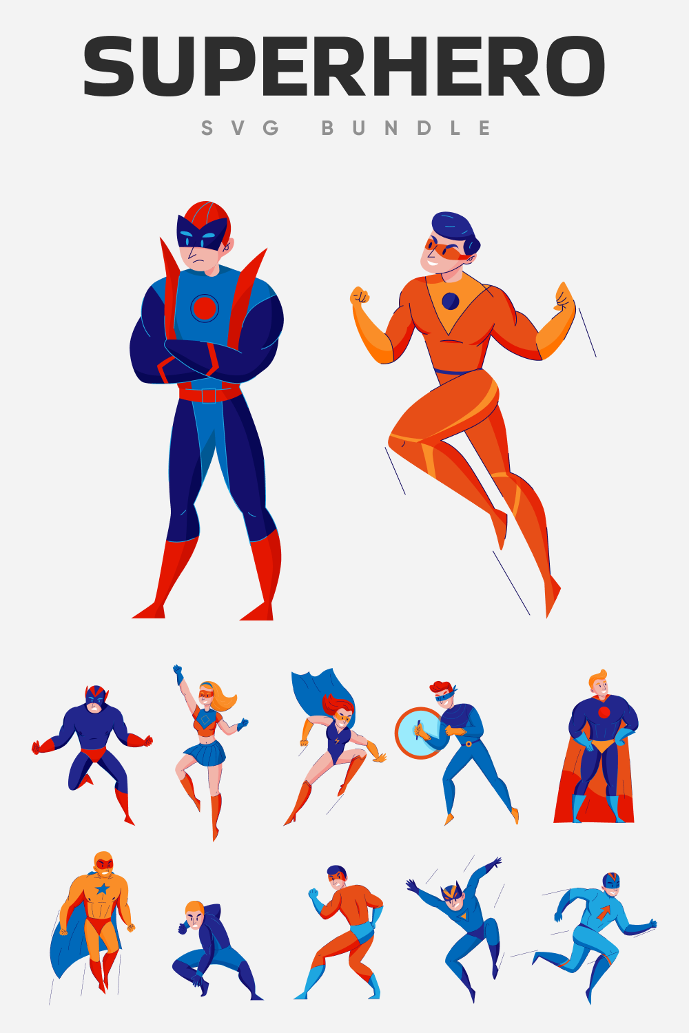 Strong superhero SVG bundle.