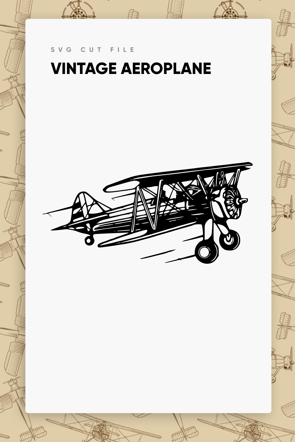 Vintage aeroplane SVG.