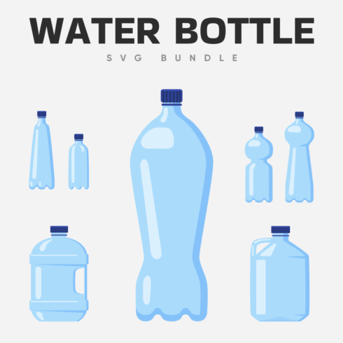 Water Bottles of Different Sizes.