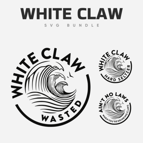 Logo white claw SVG bundle.