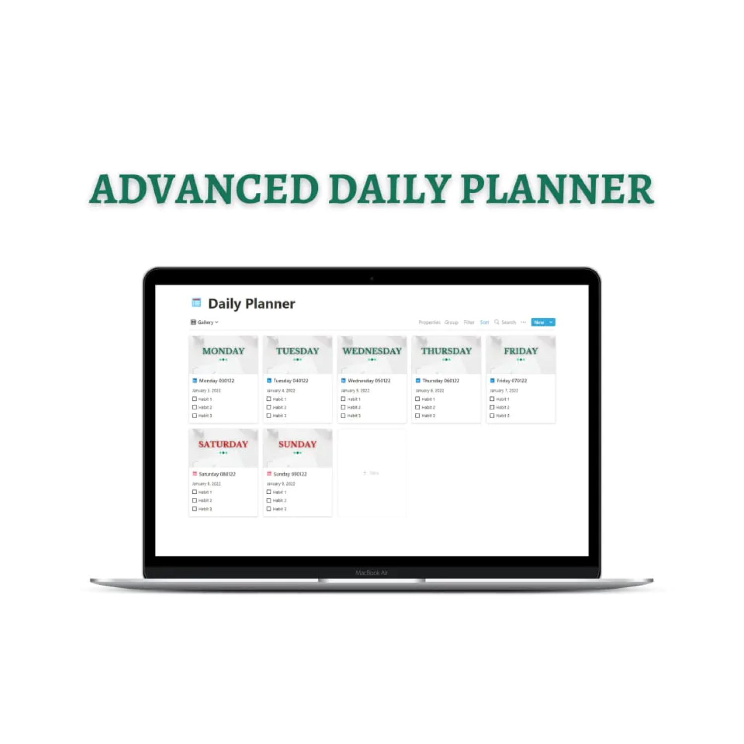 Advanced daily planner.