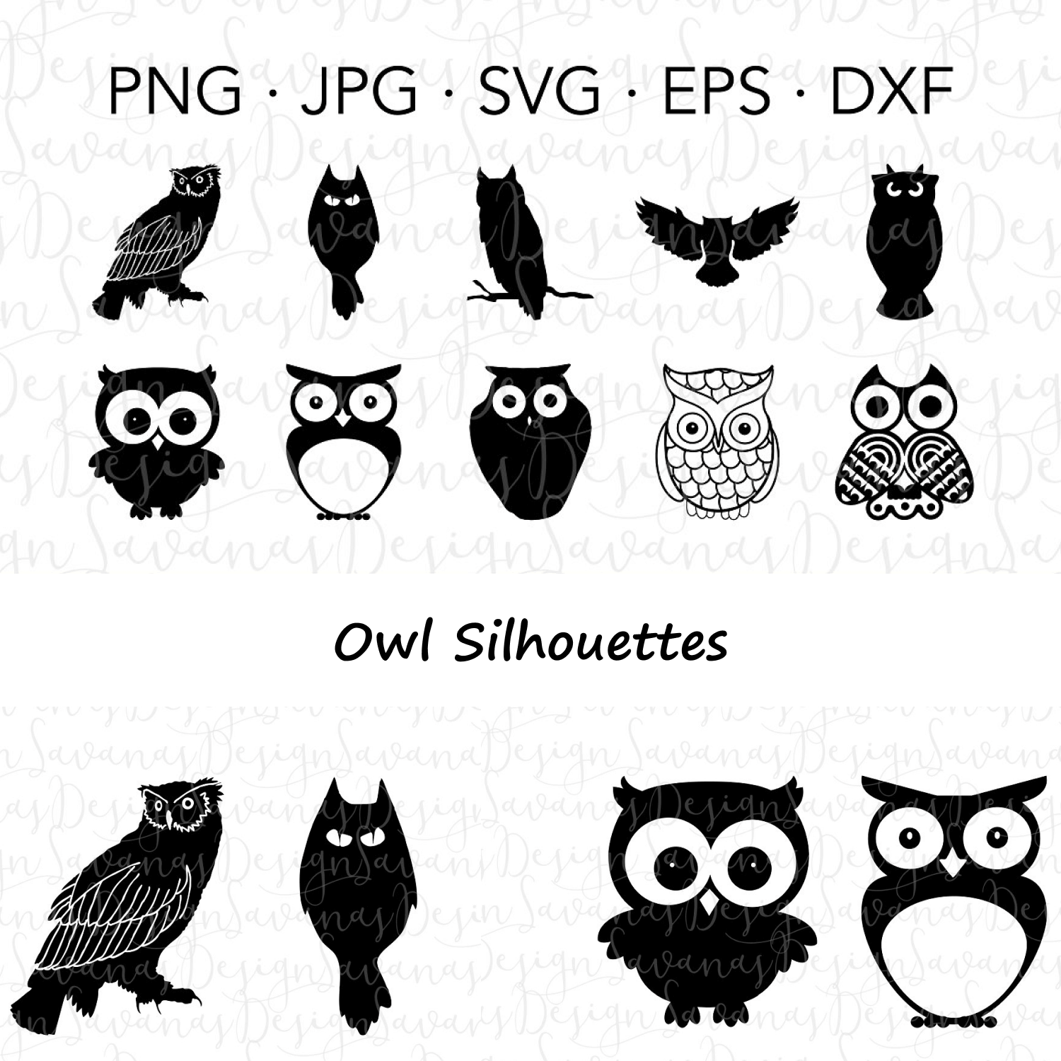 Black Owl Silhouettes.
