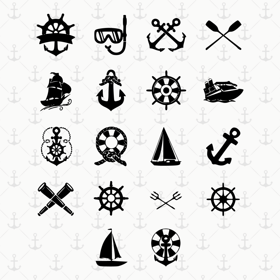 Anchor and All about Sea Theme SVG Bundle.