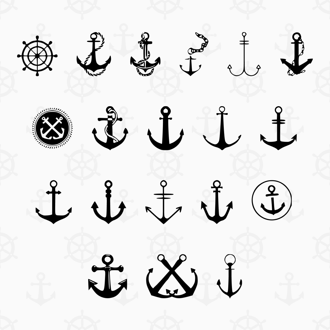 Picture with 19 Anchor V3 SVG Bundle.