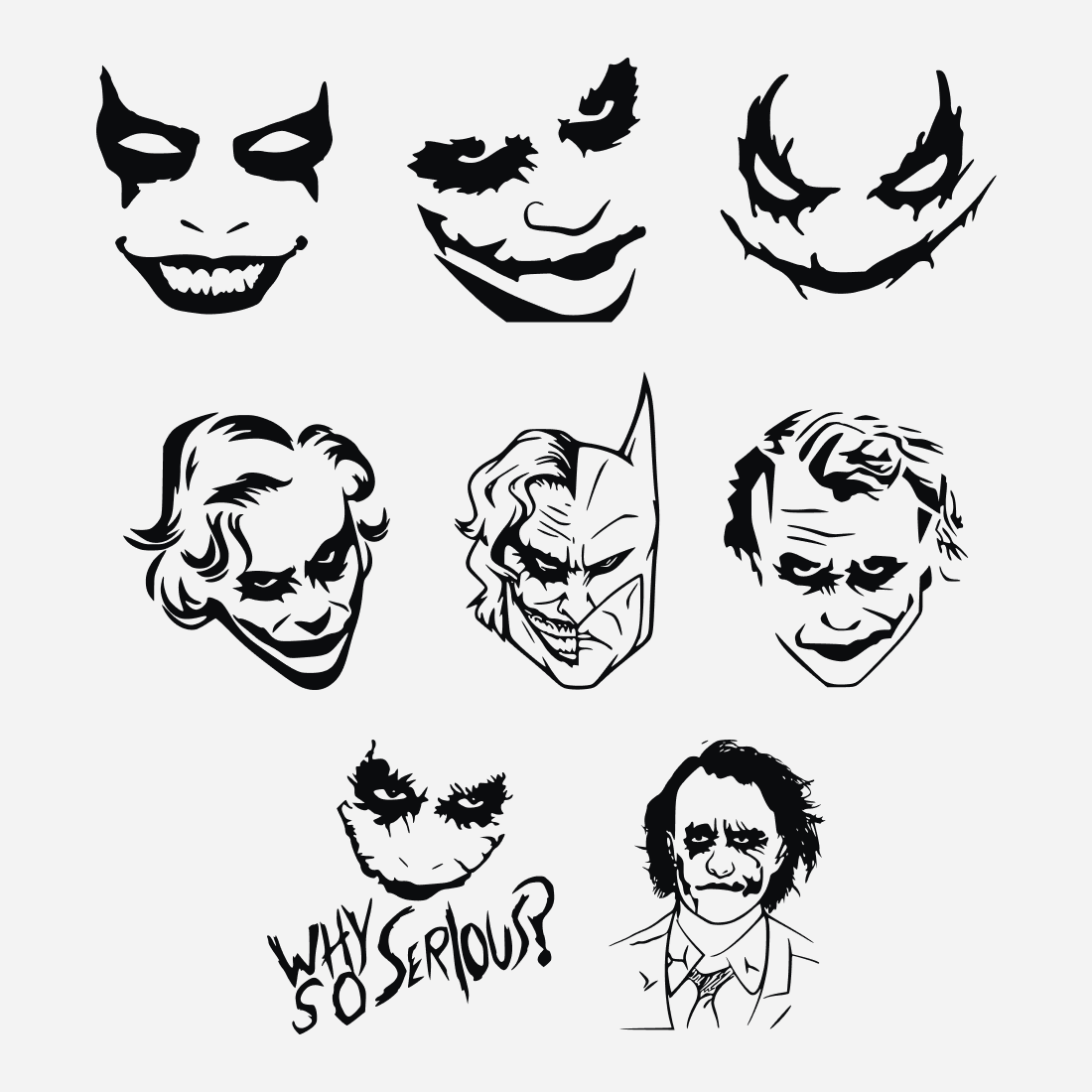 Joker SVG bundle.