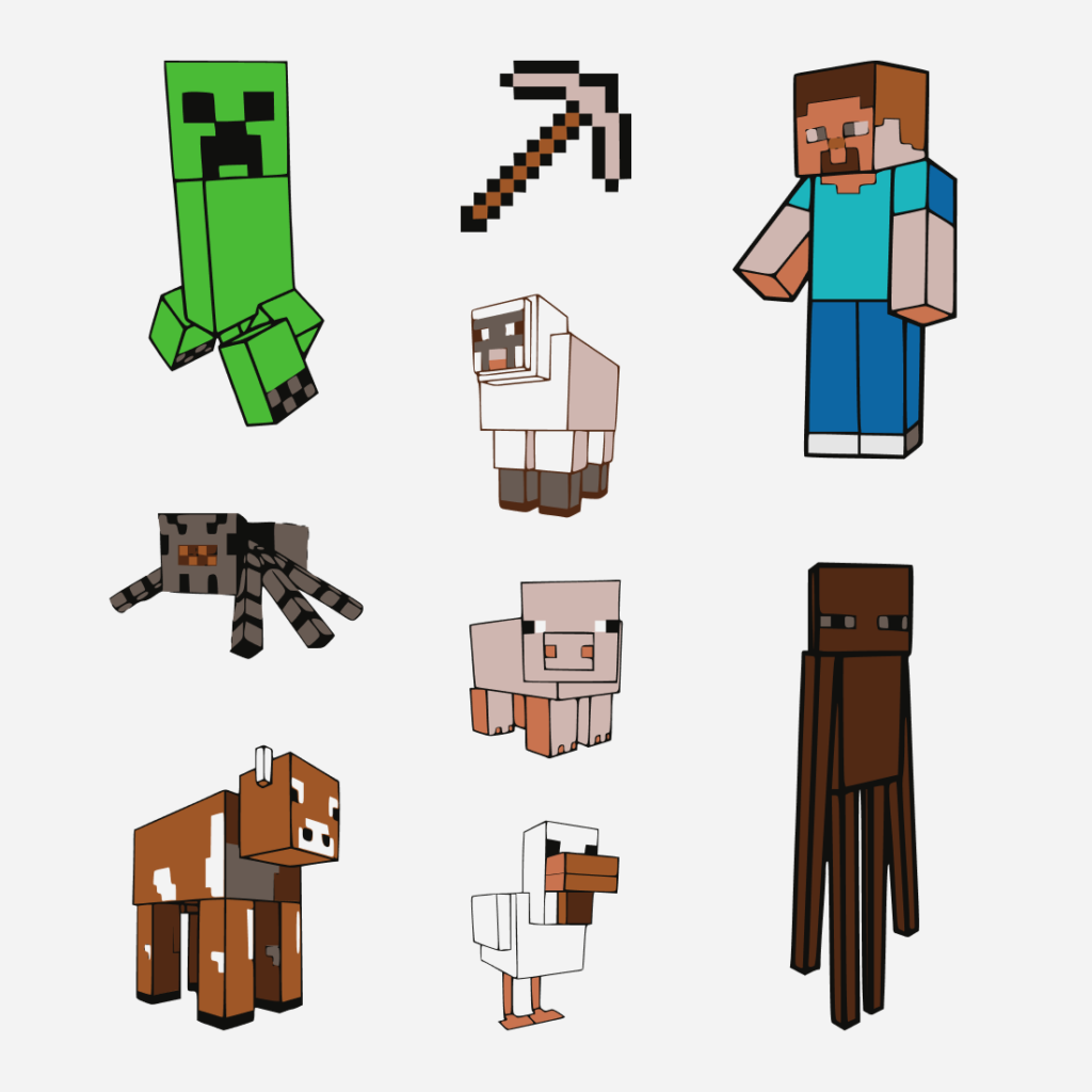 Minecraft V1 SVG Bundle – MasterBundles