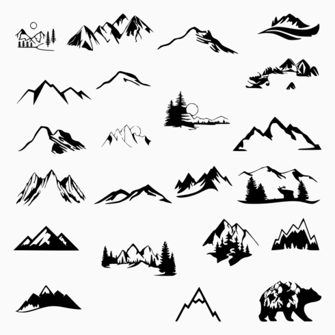 Mountain SVG Bundle: 21 Files – MasterBundles