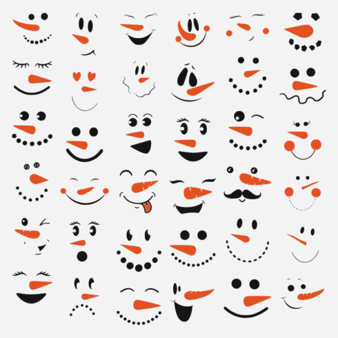 Snowman Face - SVG Bundle Cover Image.