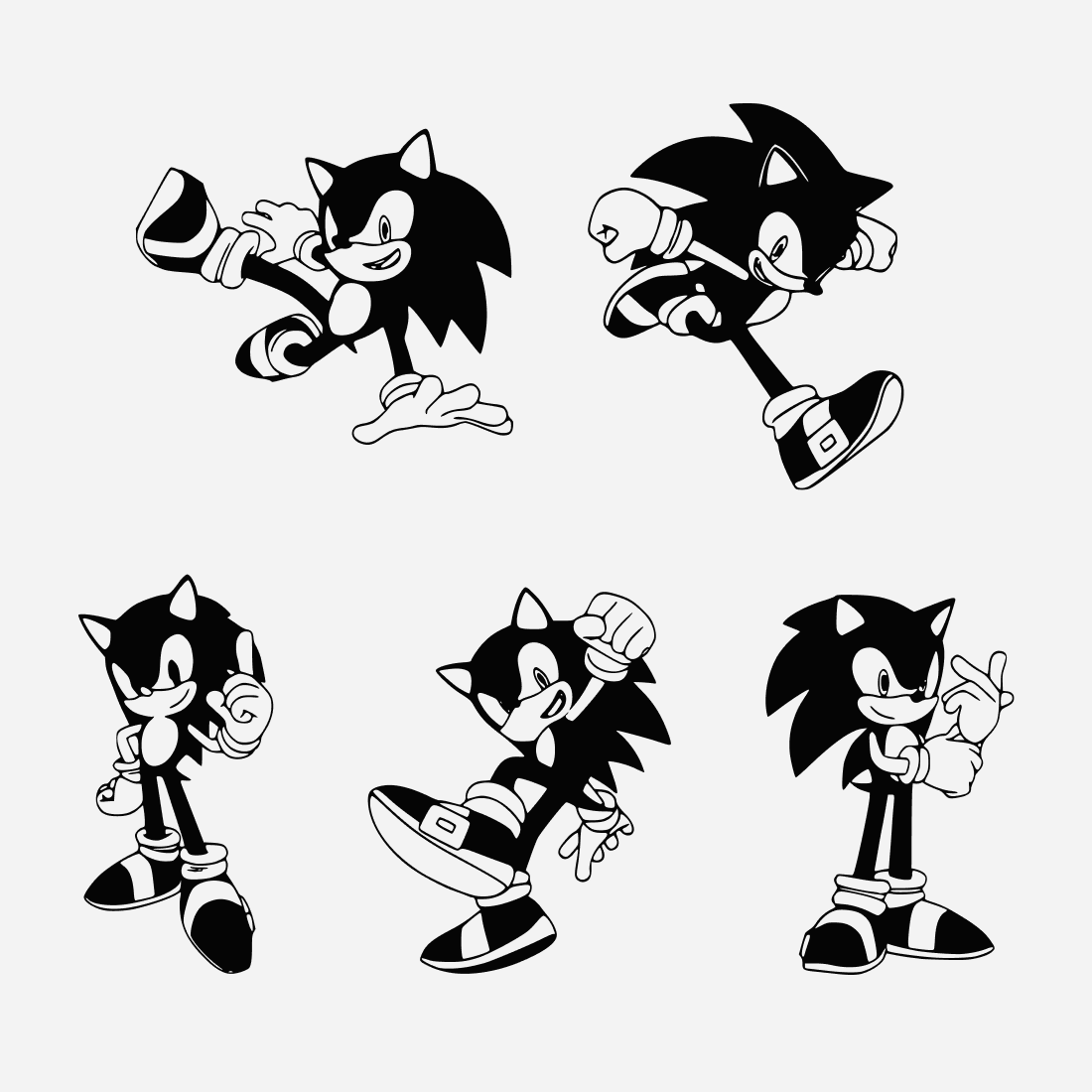 Sonic Svg Bundle /sonic Characters Svg /sonic the (Instant Download) 