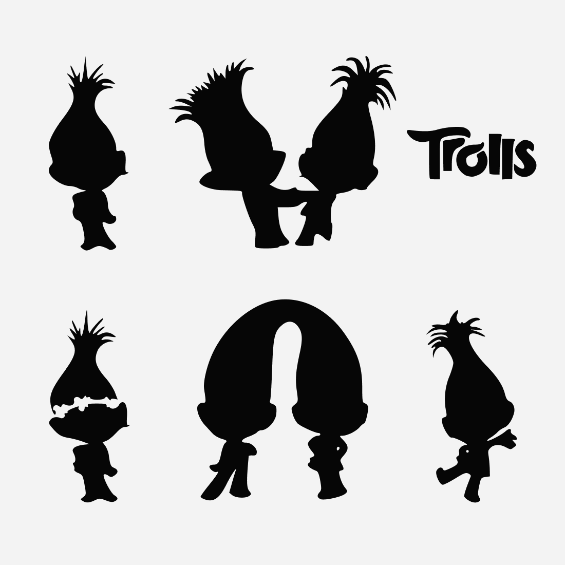 Internet Troll Face Silhouettes Digital Download, SVG, PNG, Cricut,  Silhouette Cut File, Instant Download