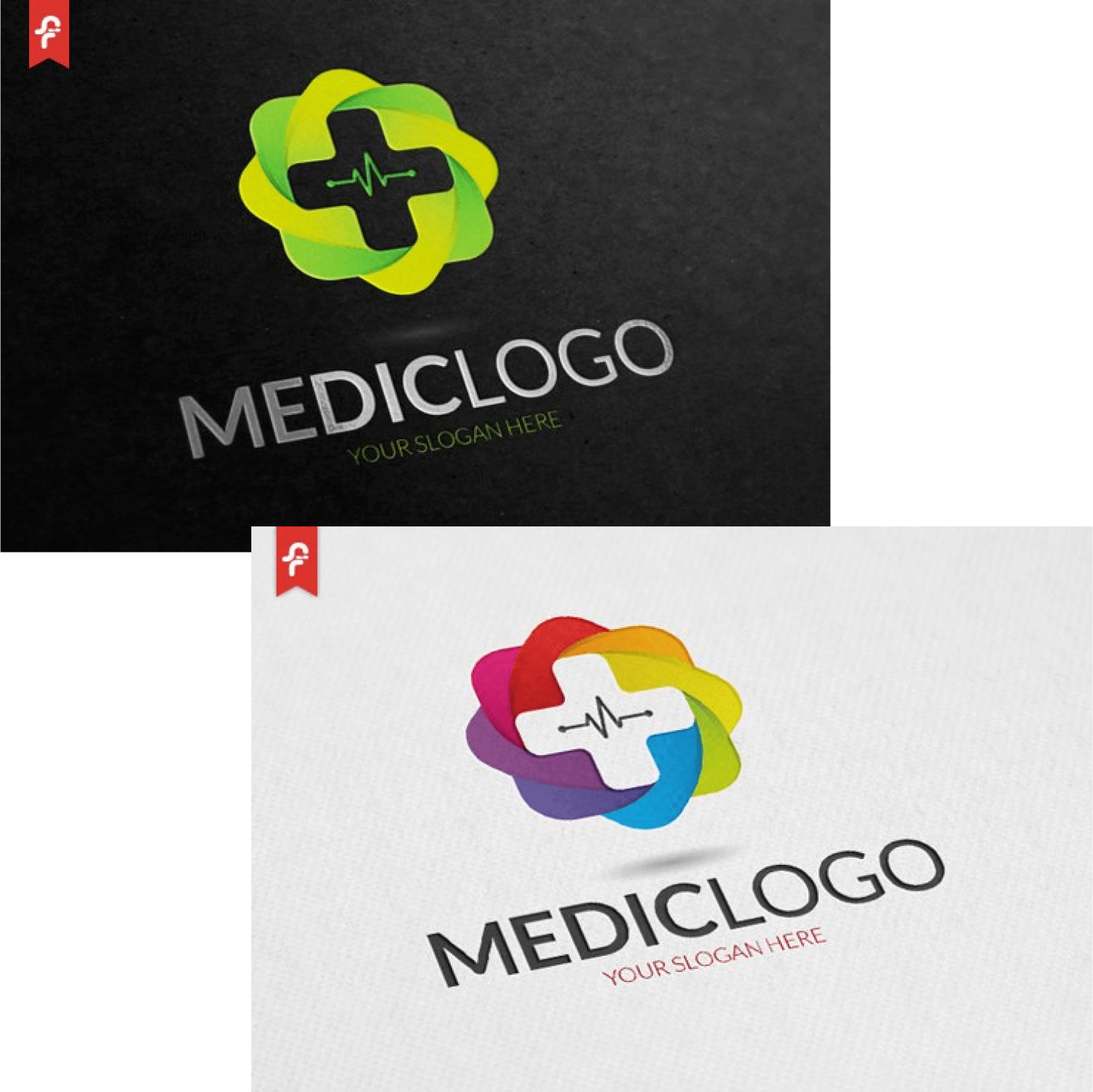 Mediclogo on Black and White Background.