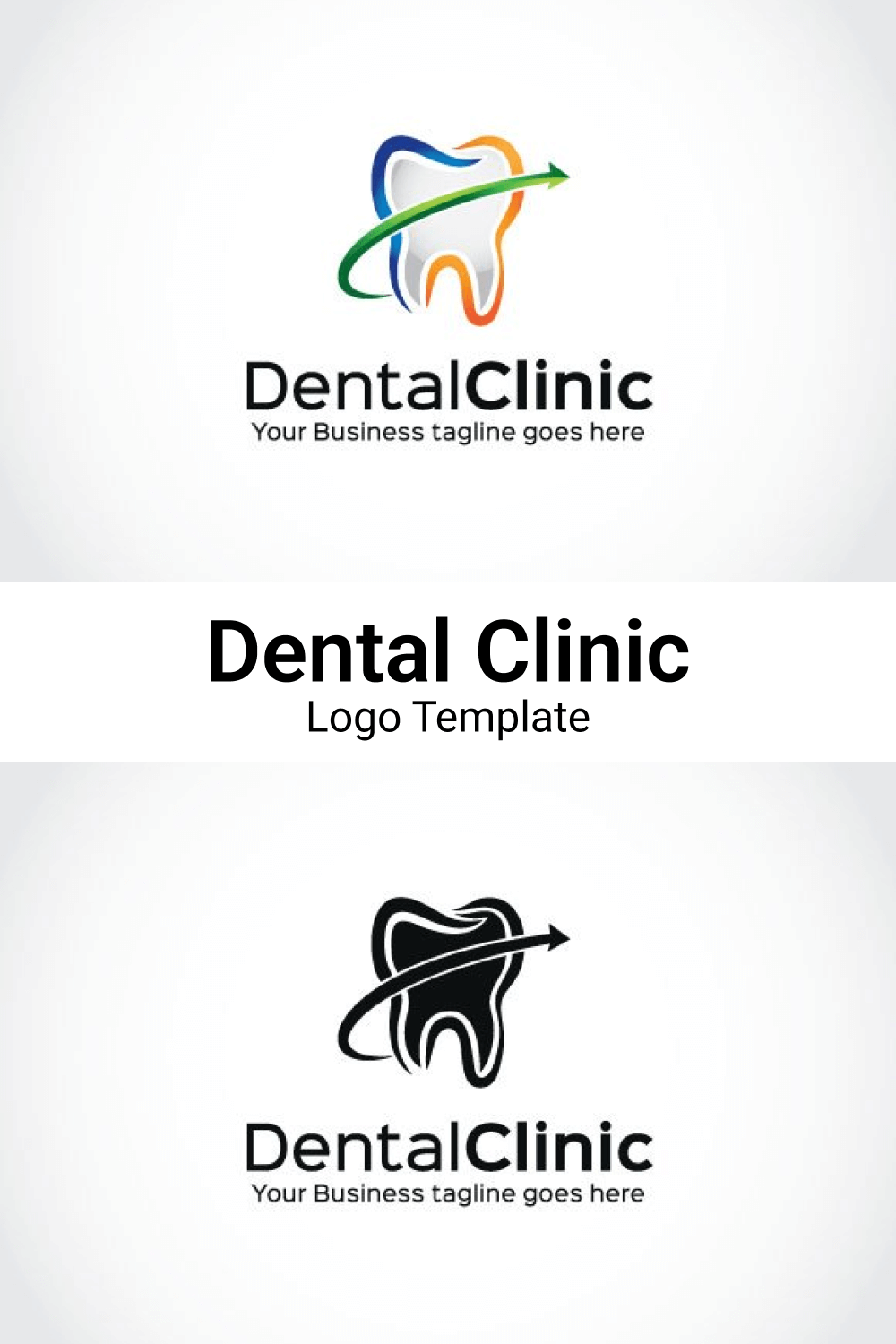 Color and Uncolor Logo of DentalClinic.