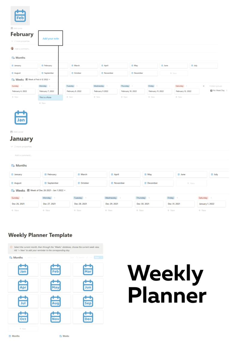 Weekly Planner Notion Template – MasterBundles