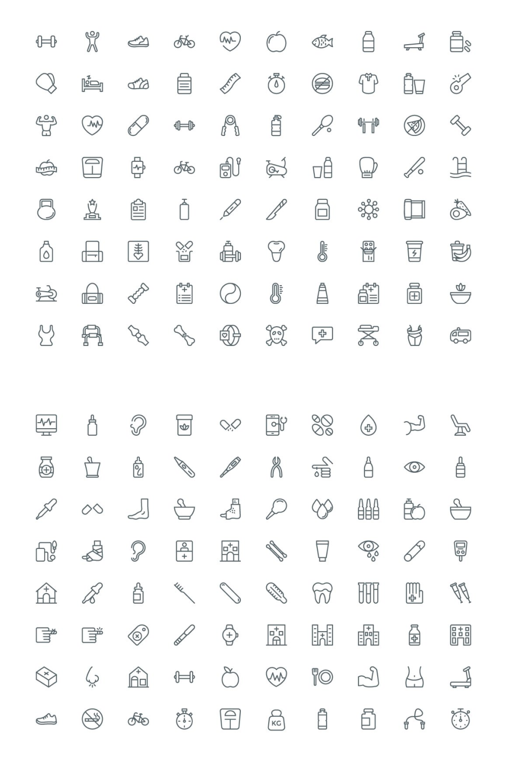 Icons for goods are unique.