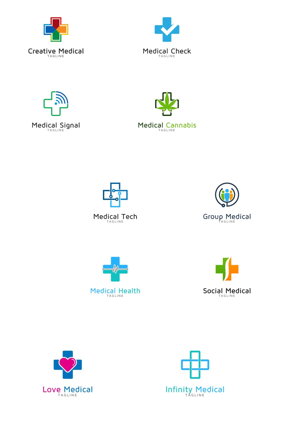 Medical logo bundle.