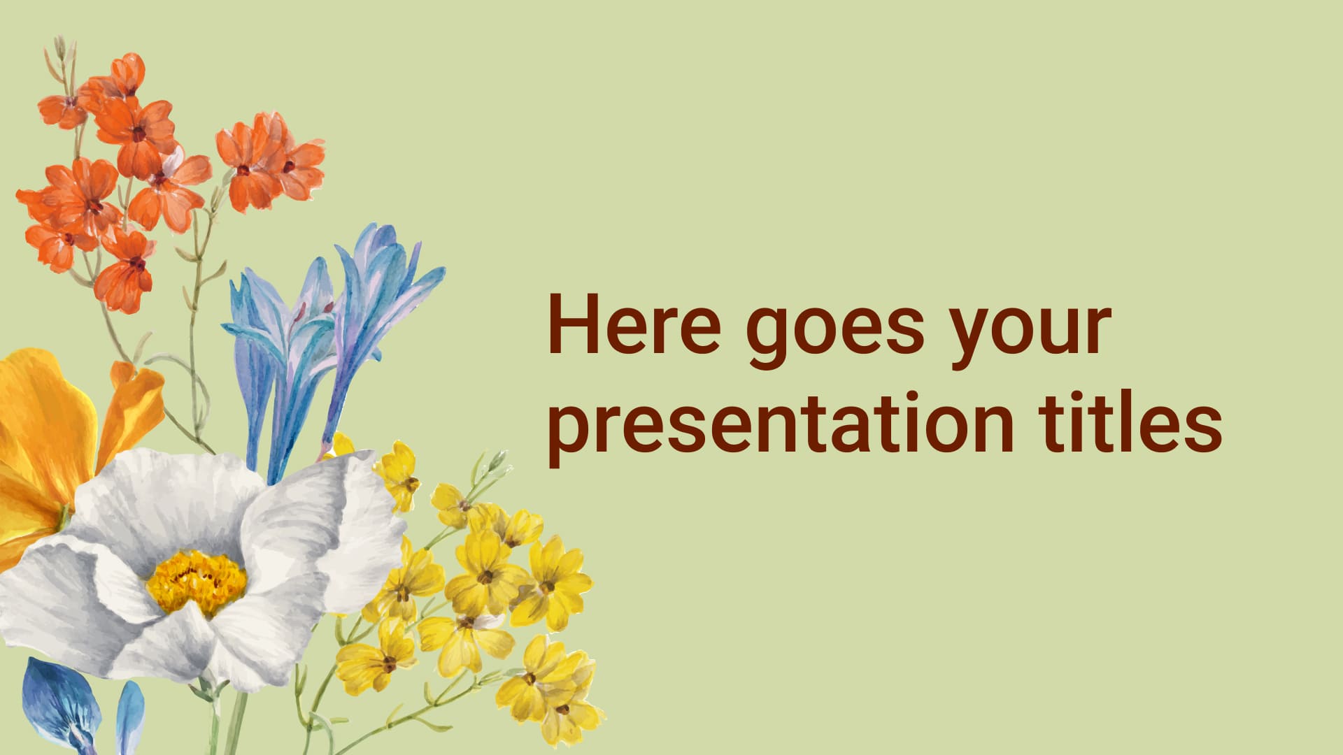 1 Preview Free Flower Background Green Powerpoint.