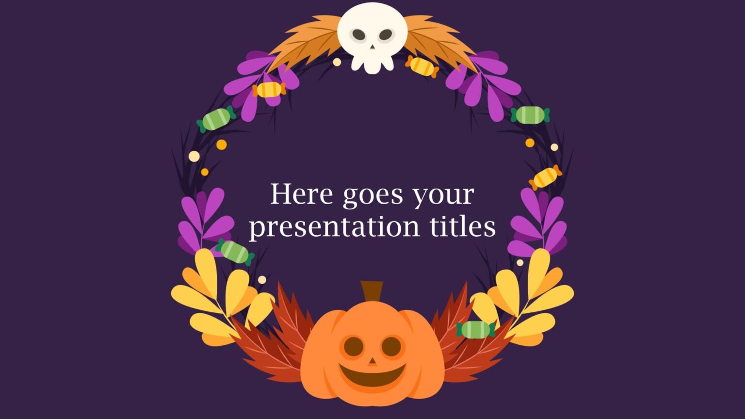 Free Halloween Purple Powerpoint Template | Master Bundles