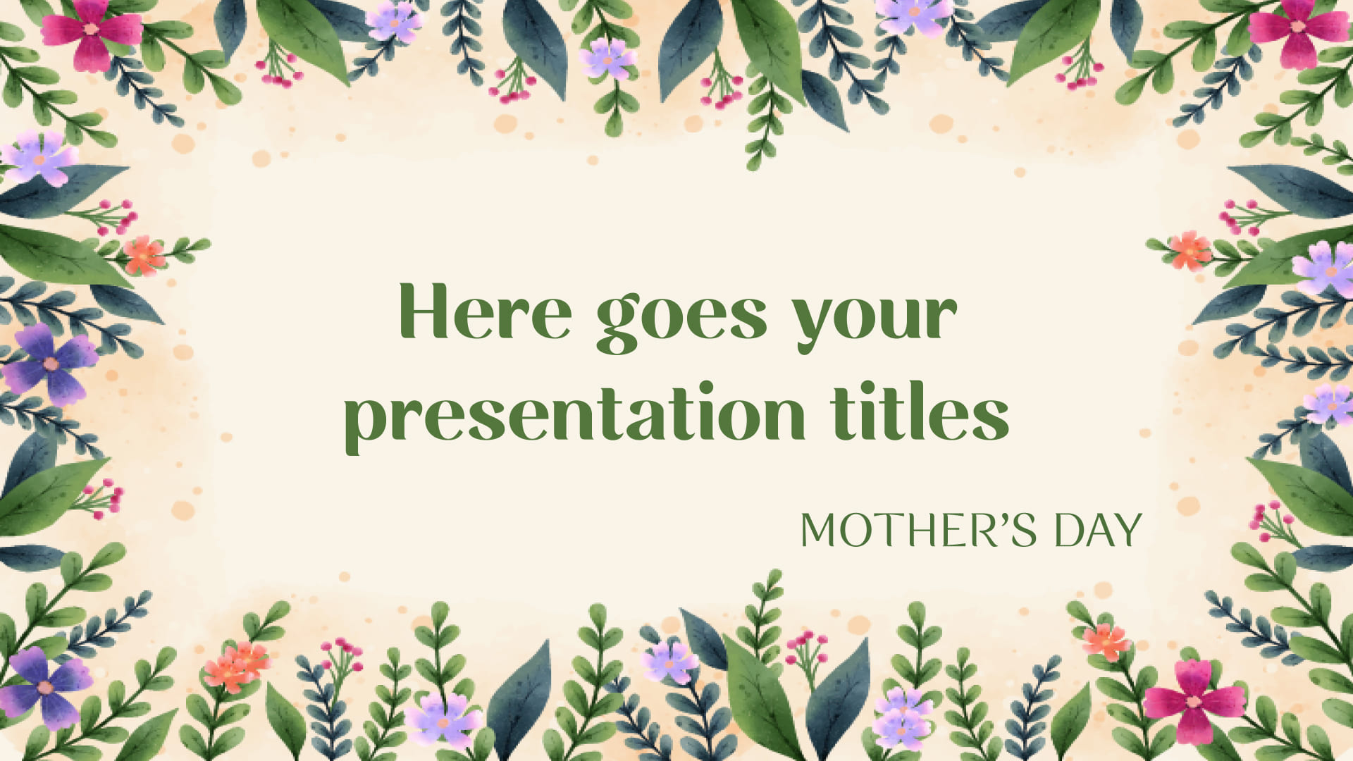 Free Powerpoint Background Flower Mother Day | Master Bundles