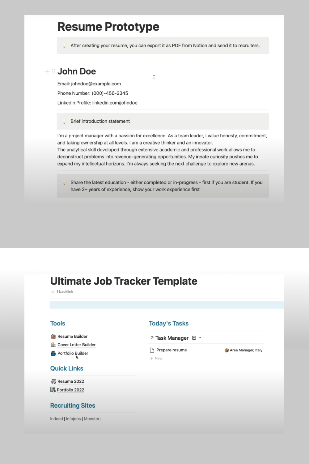 Ultimate job tracker.