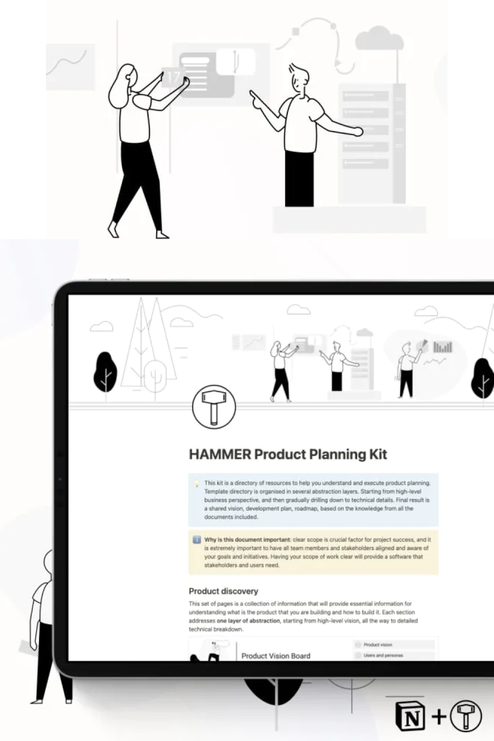 Hammer product planning kit.
