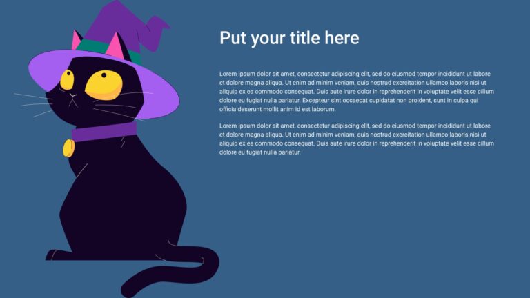 Free Halloween Black Cat Powerpoint Template | Master Bundles