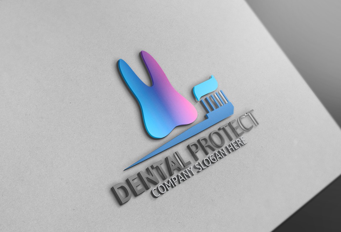 Dental Protect on White Background.