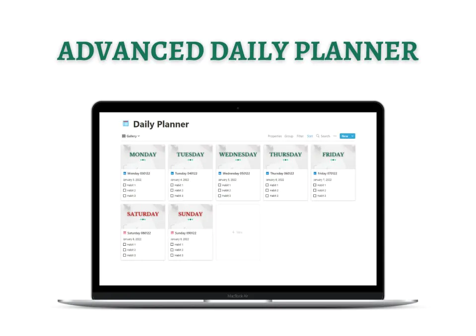 Advanced daily planner.