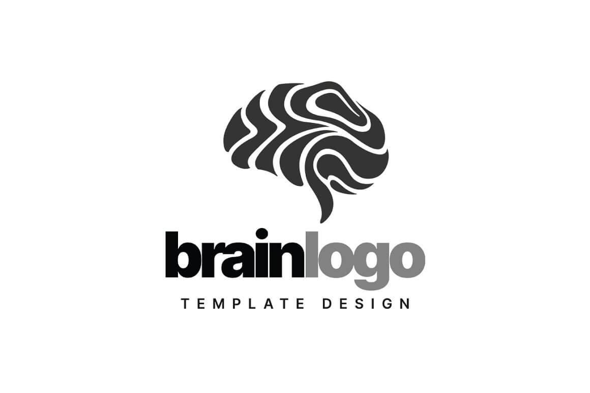 Brain logo abstract mind idea.