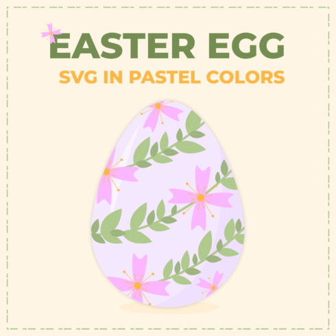 Free Easter Egg SVG in Pastel Colors cover image.