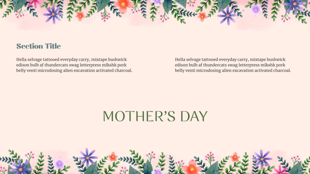 Free Powerpoint Background Flower Mother Day | Master Bundles