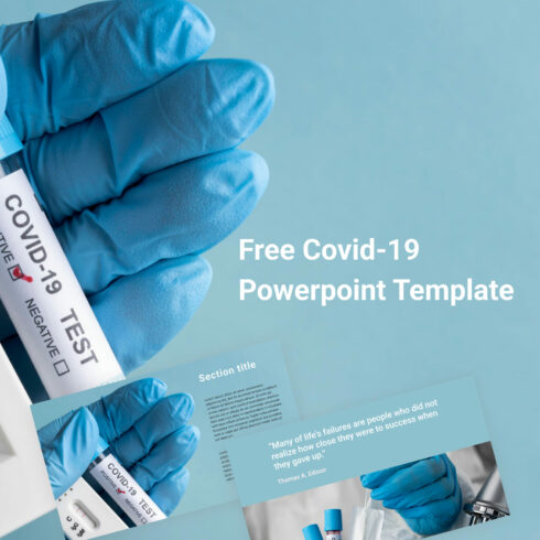 Images with Covid 19 Vaccine Powerpoint Template.