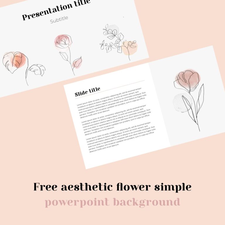 Free Aesthetic Flower Simple Powerpoint Background MasterBundles