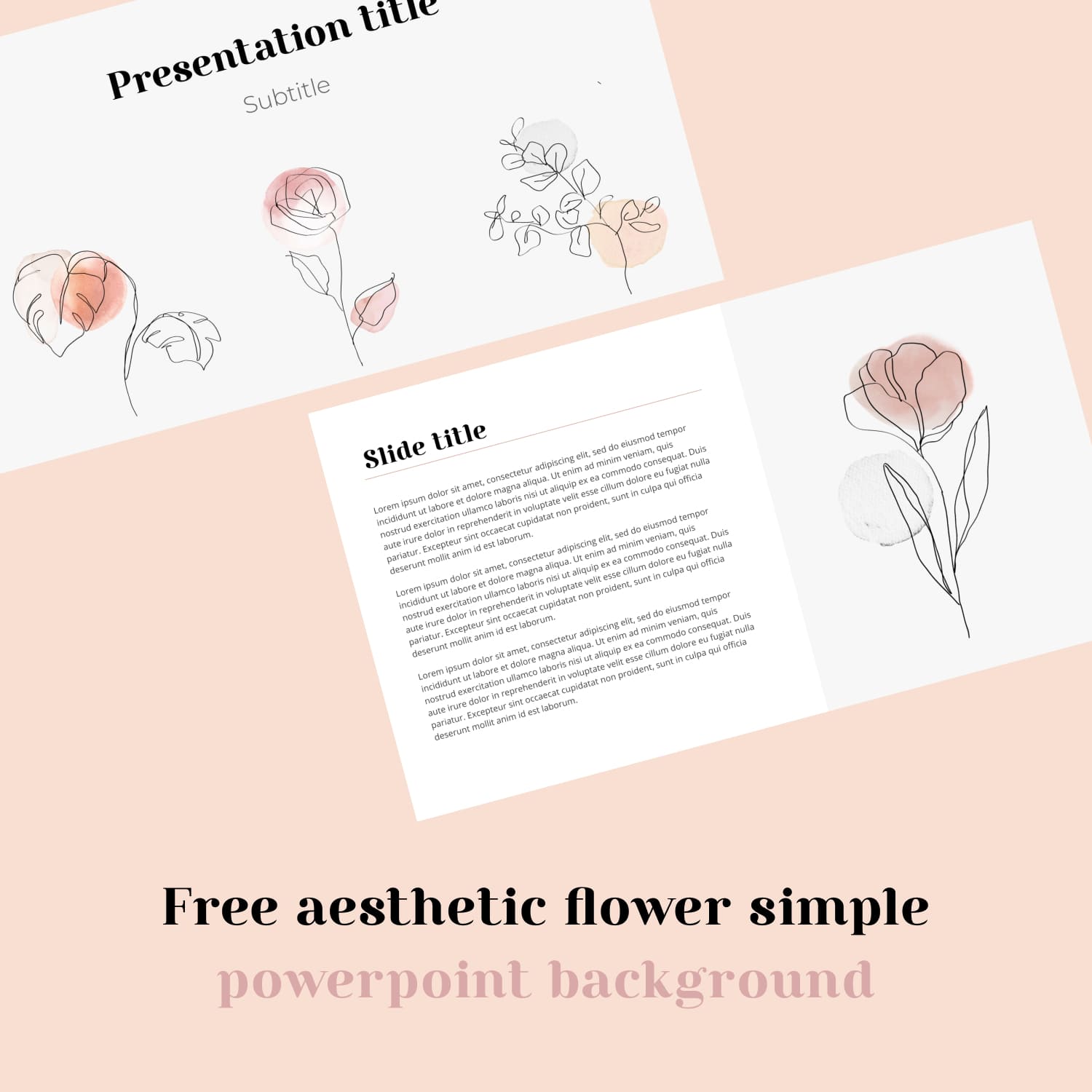 Free Aesthetic Flower Simple Powerpoint Background – MasterBundles