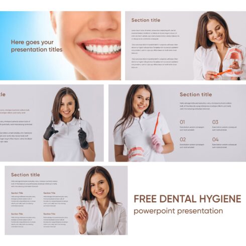 Images with Dental Hygiene Powerpoint Presentation.