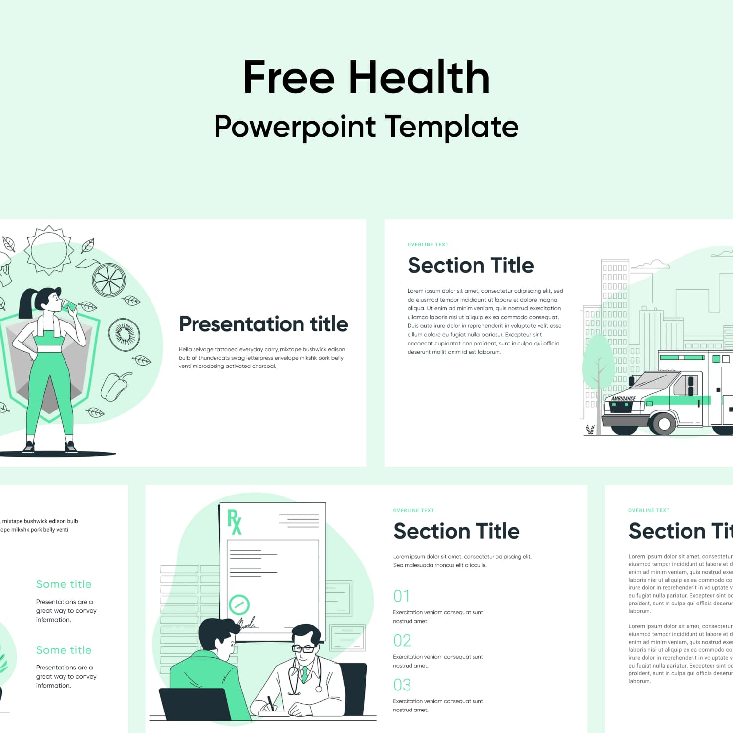 Images with Health Powerpoint Template.