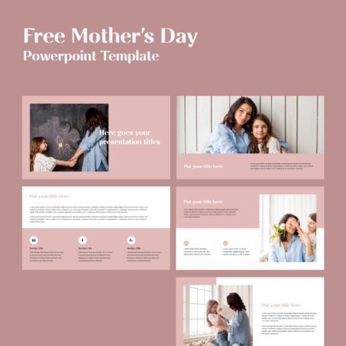 Free Pastel Mother's Day Powerpoint Template.