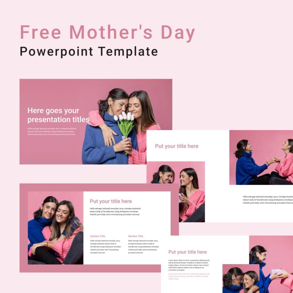 Free Pink Mothers Day Powerpoint Template Masterbundles